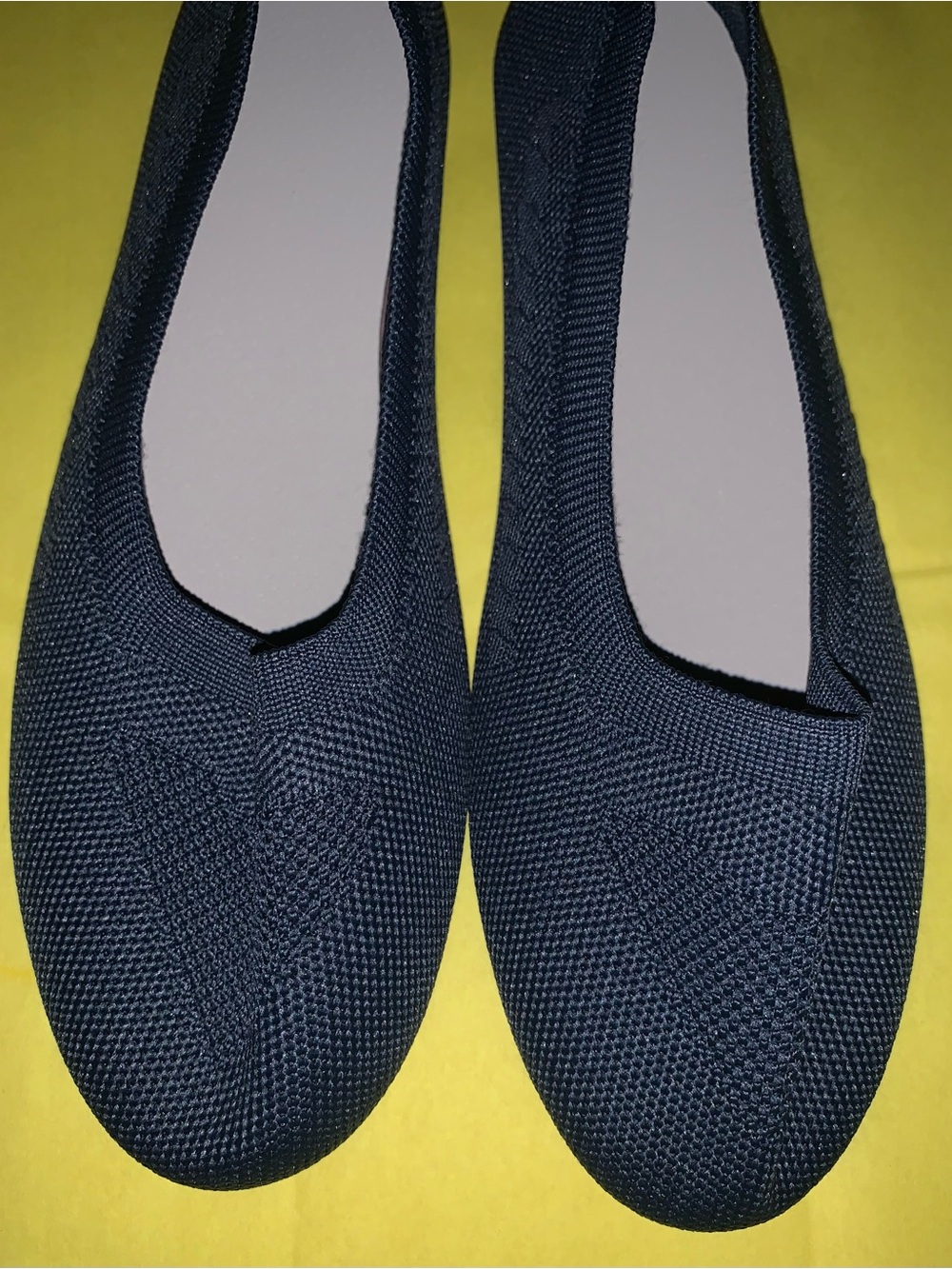 Women’s Knit Slip-On Ballet Flats - Denim Dark Blue 38
